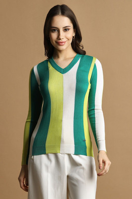 Allen Solly Casual Color Block Women Multicolor Top
