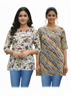 VD PRINTS Casual Floral Print Women Multicolor Top