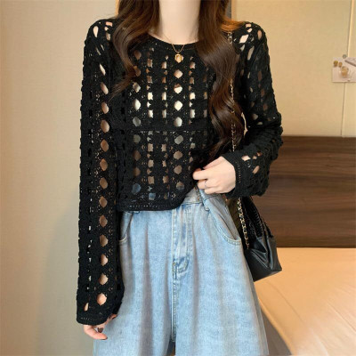 Icw Casual Self Design Women Black Top