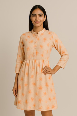 noyes Casual Printed Women Orange Top