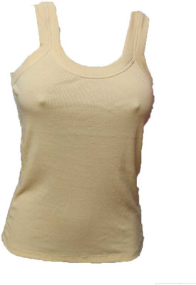 ok interprises Casual Solid Women Beige Top
