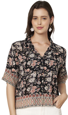 Veldress Casual Floral Print Women Multicolor Top