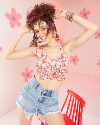 Raffaella Party Printed Women Multicolor Top