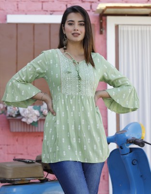 MAMTA TEXTILES Casual Printed Women Green Top