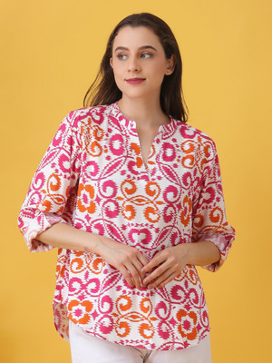 ANVI Be Yourself Casual Floral Print Women Multicolor Top