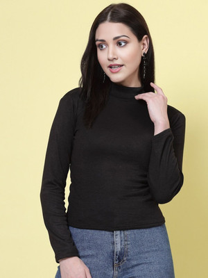 Turtlem Party Self Design Women Black Top