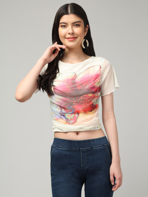 clobug Casual Printed Women Multicolor Top