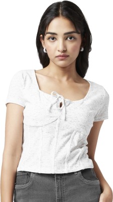 YU by Pantaloons Casual Solid Women White Top