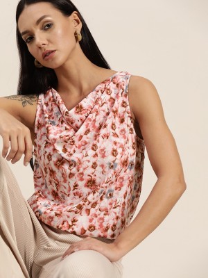 her by invictus Casual Printed Women Pink Top