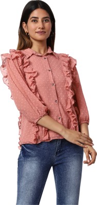 14 Fab Casual Solid Women Pink Top
