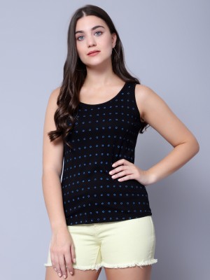 DIAZ Casual Printed Women Black Top