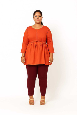 PRINCE GARMENT Party Solid Women Red Top