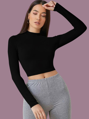 Dream Beauty Fashion Casual Solid Women Black Top