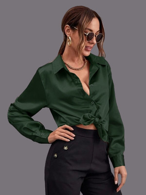 Bollyqueen Casual Solid Women Green Top