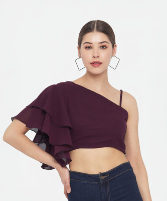 OTIRA Casual Solid Women Pink Top