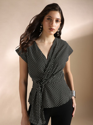 Globus Formal Printed Women Black, White Top