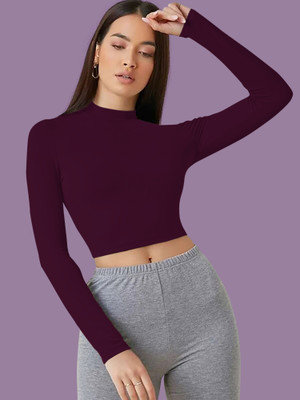 Dream Beauty Fashion Casual Solid Women Purple Top