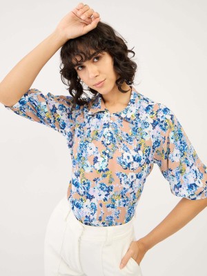 SALT ATTIRE Formal Floral Print Women Multicolor Top