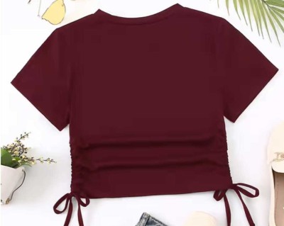 karan gupta Casual Solid Women Maroon Top