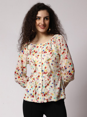 Prettify Casual Printed Women Multicolor Top