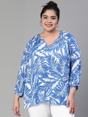 OXOLLOXO Casual Printed Women Blue Top