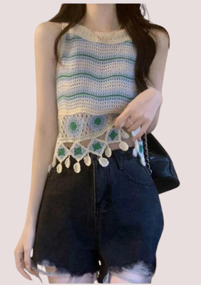 Epicedesigns Casual Embroidered Women Blue Top