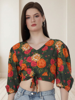 BIRDIEfashion Casual Floral Print Women Multicolor Top