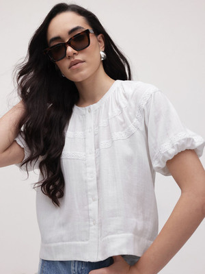 Roadster Casual Solid Women White Top