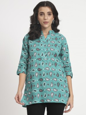 ANGOORI FASHION Casual Printed Women Green Top