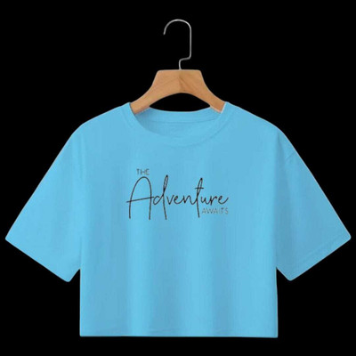 SHRUTI ENTERPRISES Casual Printed Women Light Blue Top