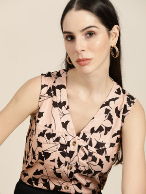her by invictus Casual Printed Women Pink Top