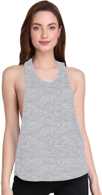 THE BLAZZE Casual Self Design Women Grey Top
