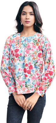 AARVI Casual Printed Women Multicolor Top