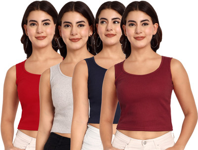 ACCOLENT Casual Self Design Women Multicolor Top