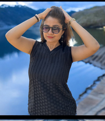 bhanderi fashion Casual Solid Women Black Top