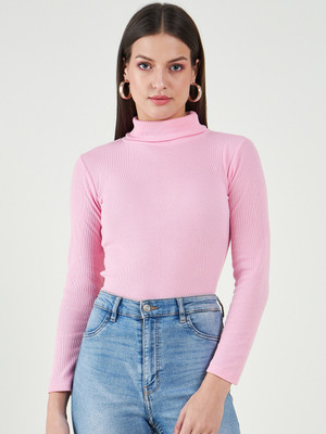 nHka Casual Solid Women Pink Top