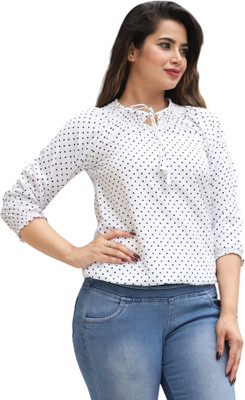 TRUSTED ENTERPRISES Casual Printed Women White Top