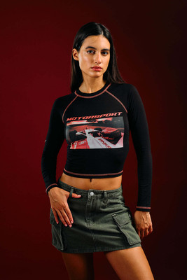 Bonkers Corner Casual Printed Women Black Top