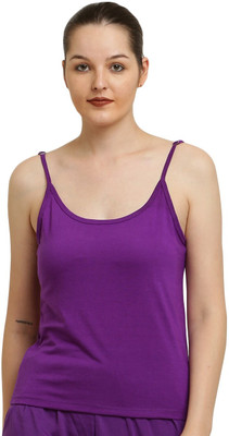The Unicharm Casual Solid Women Purple Top