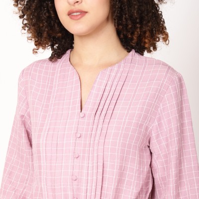 FUTURO Casual Striped Women Pink Top