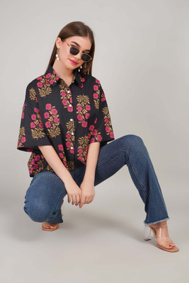 Gul West Casual Floral Print Women Multicolor Top
