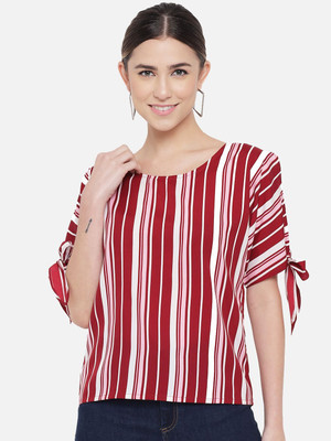 OTIRA Casual Striped Women Multicolor Top