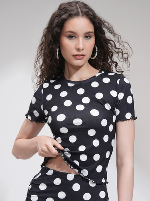 Tokyo Talkies Casual Polka Print Women Multicolor Top
