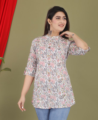 Shree Ganesh Fashion Casual Printed Women Multicolor Top