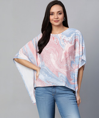 Yash Gallery Casual Half Sleeve Printed Women Multicolor Top
