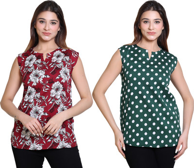 Ogarti Casual Printed Women Purple Top