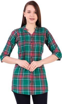 Mugni Casual Checkered Women Multicolor Top