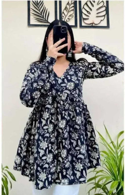 AALIANA FASHION Casual Printed Women Black, White Top