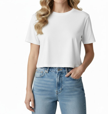 BACKSTRROKE Casual Solid Women White Top