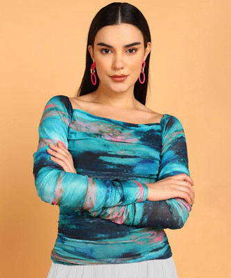 FashFun Casual Printed Women Multicolor Top